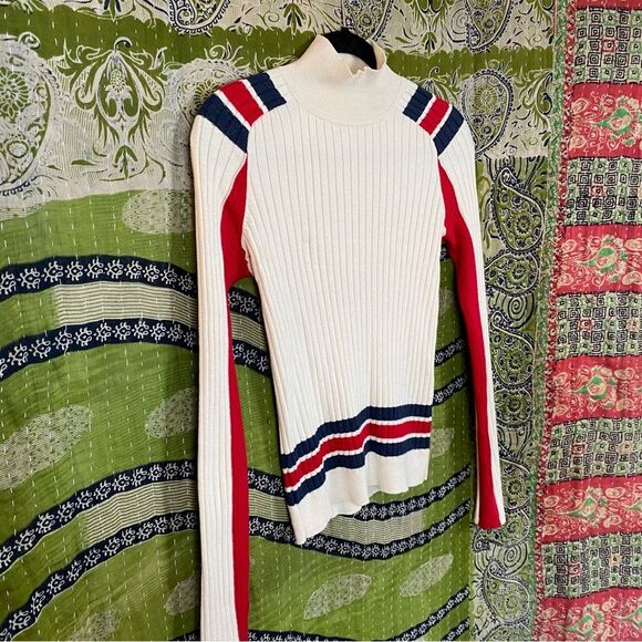 Rag and Bone Beige Julee Turtleneck Merino Wool Blend Sweater Size Small - Picture 8 of 16